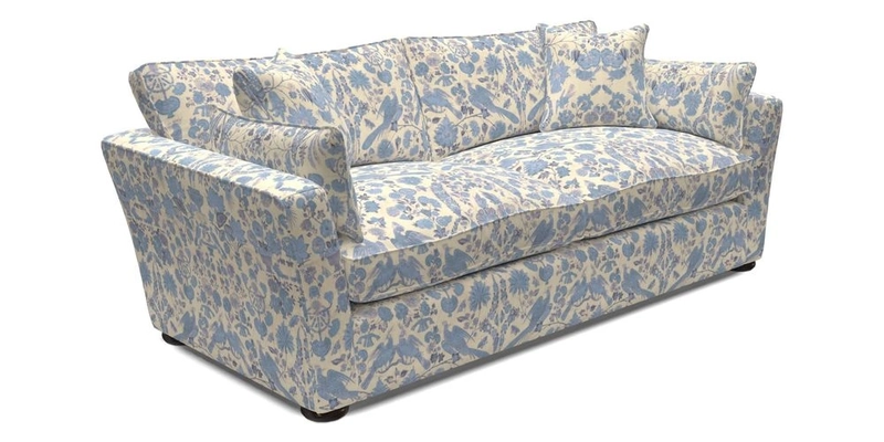 Aldeburgh 3 Seater Sofa in Cloth 22 Bayadere Seal with Scatters in Bayadere & Barcode Seal