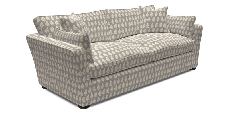 Aldeburgh 3 Seater Sofa in Cloth 22 Bayadere Seal with Scatters in Bayadere & Barcode Seal