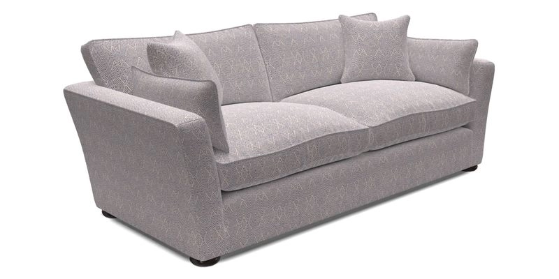 Aldeburgh 3 Seater Sofa in Cloth 22 Bayadere Seal with Scatters in Bayadere & Barcode Seal