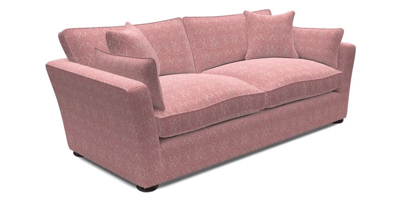 Aldeburgh 3 Seater Sofa in Cloth 22 Bayadere Seal with Scatters in Bayadere & Barcode Seal