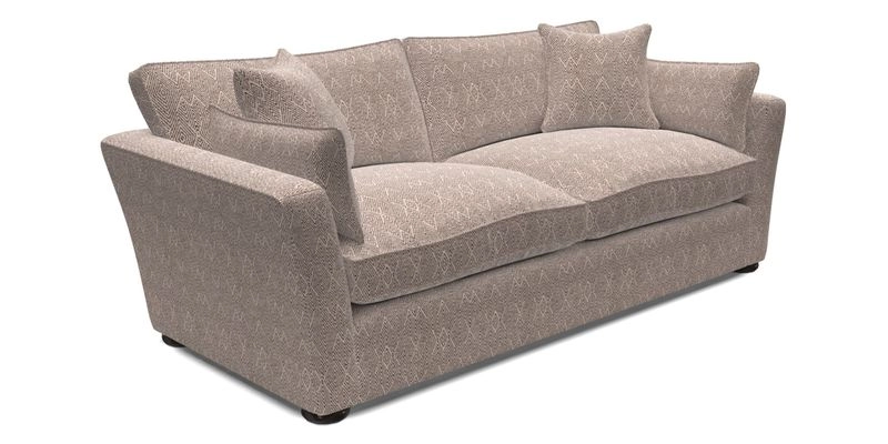 Aldeburgh 3 Seater Sofa in Cloth 22 Bayadere Seal with Scatters in Bayadere & Barcode Seal