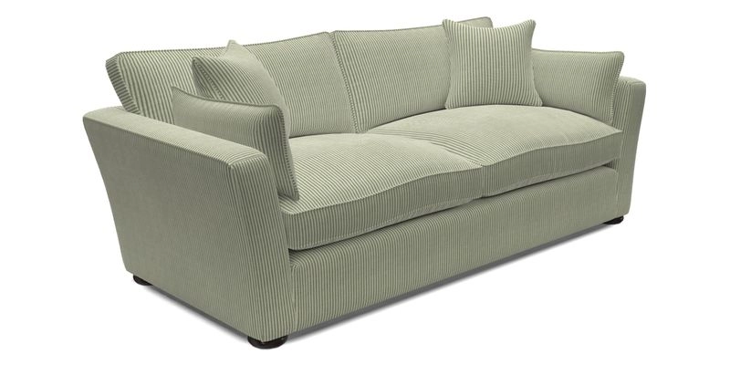 Aldeburgh 3 Seater Sofa in Cloth 22 Bayadere Seal with Scatters in Bayadere & Barcode Seal