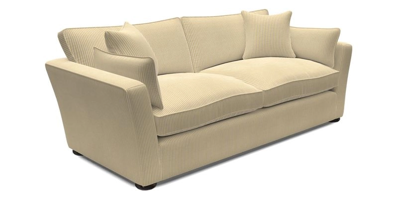 Aldeburgh 3 Seater Sofa in Cloth 22 Bayadere Seal with Scatters in Bayadere & Barcode Seal