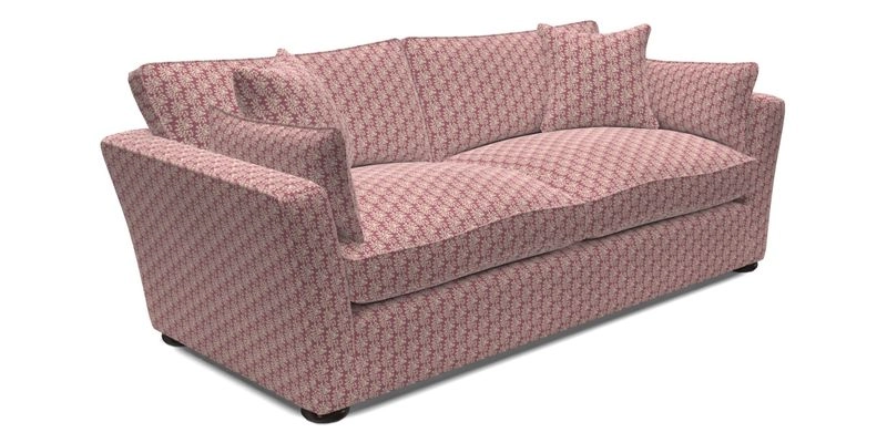 Aldeburgh 3 Seater Sofa in Cloth 22 Bayadere Seal with Scatters in Bayadere & Barcode Seal