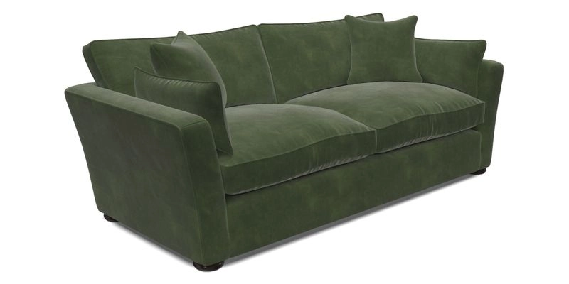 Aldeburgh 3 Seater Sofa in Cloth 22 Bayadere Seal with Scatters in Bayadere & Barcode Seal