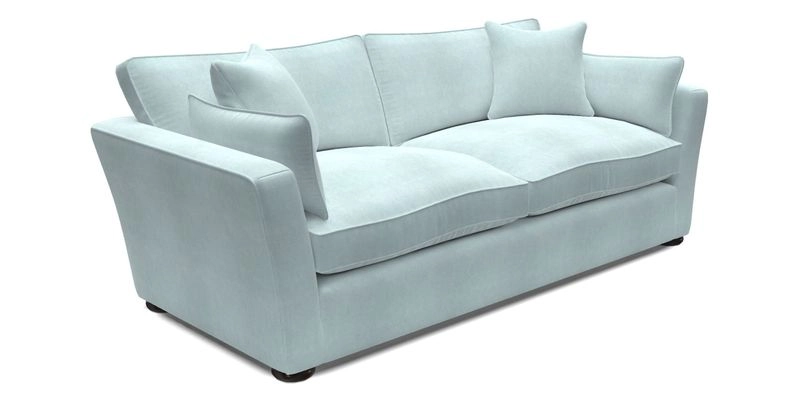 Aldeburgh 3 Seater Sofa in Cloth 22 Bayadere Seal with Scatters in Bayadere & Barcode Seal