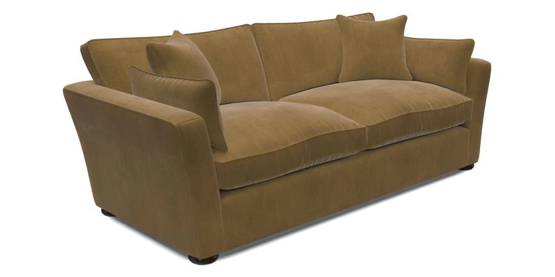 Aldeburgh 3 Seater Sofa in Cloth 22 Bayadere Seal with Scatters in Bayadere & Barcode Seal