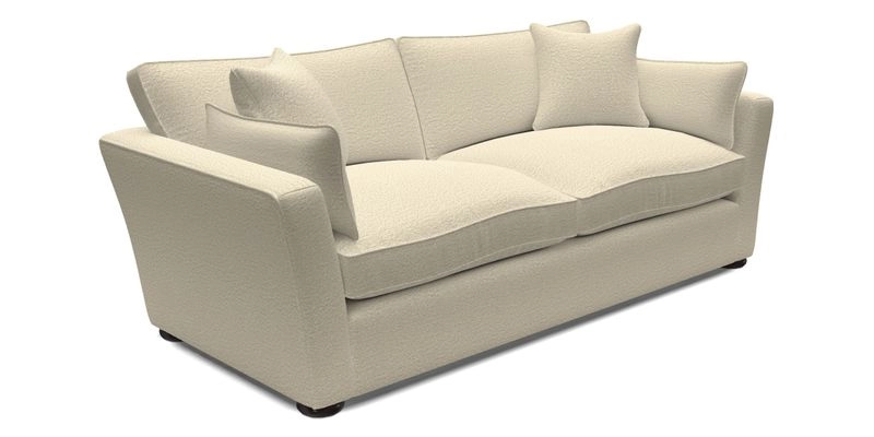 Aldeburgh 3 Seater Sofa in Cloth 22 Bayadere Seal with Scatters in Bayadere & Barcode Seal