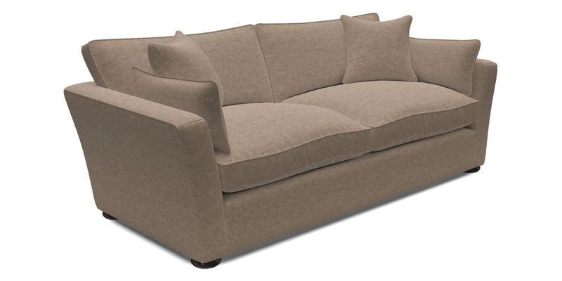 Aldeburgh 3 Seater Sofa in Cloth 22 Bayadere Seal with Scatters in Bayadere & Barcode Seal