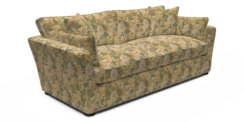 Aldeburgh 3 Seater Sofa in Cloth 22 Bayadere Seal with Scatters in Bayadere & Barcode Seal