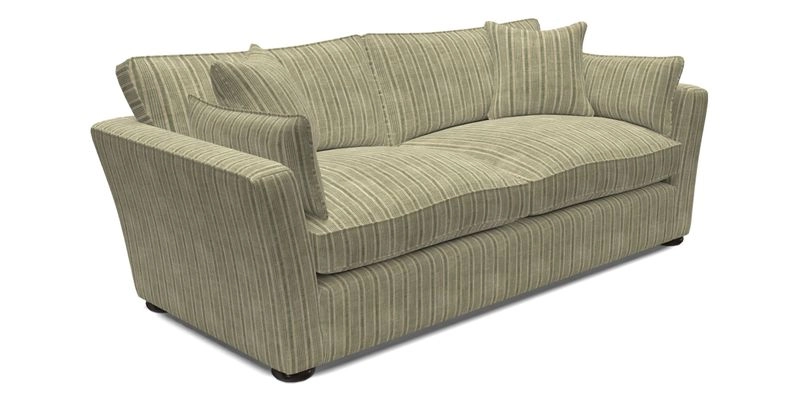 Aldeburgh 3 Seater Sofa in Cloth 22 Bayadere Seal with Scatters in Bayadere & Barcode Seal