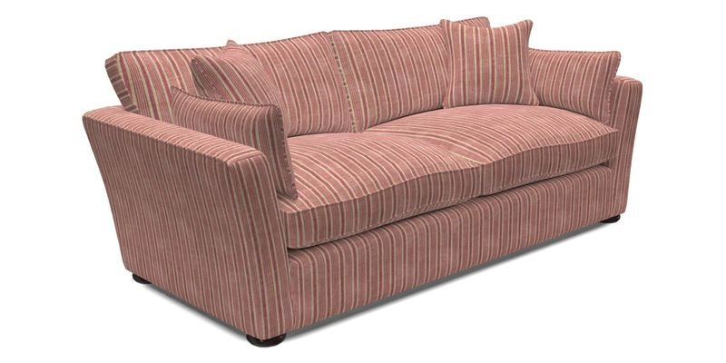 Aldeburgh 3 Seater Sofa in Cloth 22 Bayadere Seal with Scatters in Bayadere & Barcode Seal