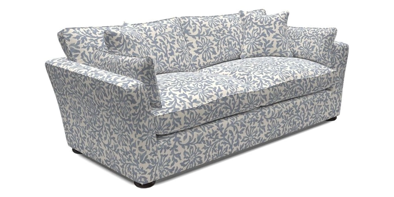 Aldeburgh 3 Seater Sofa in Cloth 22 Bayadere Seal with Scatters in Bayadere & Barcode Seal
