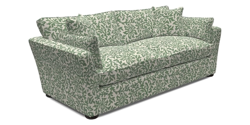Aldeburgh 3 Seater Sofa in Cloth 22 Bayadere Seal with Scatters in Bayadere & Barcode Seal