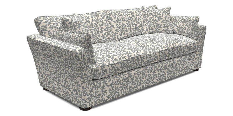 Aldeburgh 3 Seater Sofa in Cloth 22 Bayadere Seal with Scatters in Bayadere & Barcode Seal