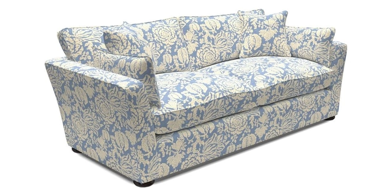 Aldeburgh 3 Seater Sofa in Cloth 22 Bayadere Seal with Scatters in Bayadere & Barcode Seal