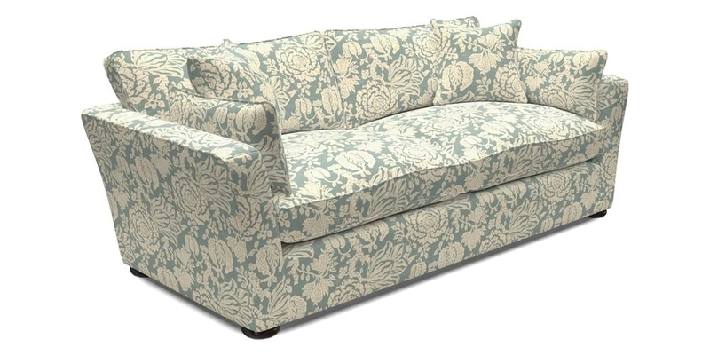 Aldeburgh 3 Seater Sofa in Cloth 22 Bayadere Seal with Scatters in Bayadere & Barcode Seal