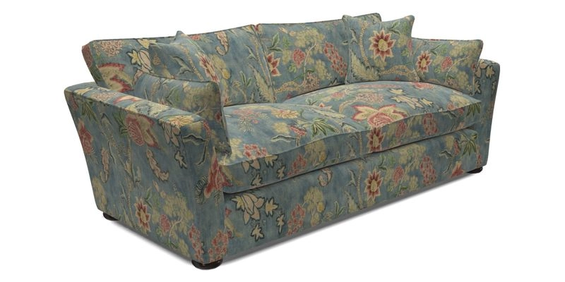 Aldeburgh 3 Seater Sofa in Cloth 22 Bayadere Seal with Scatters in Bayadere & Barcode Seal