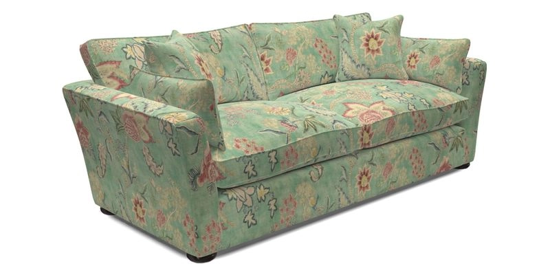 Aldeburgh 3 Seater Sofa in Cloth 22 Bayadere Seal with Scatters in Bayadere & Barcode Seal