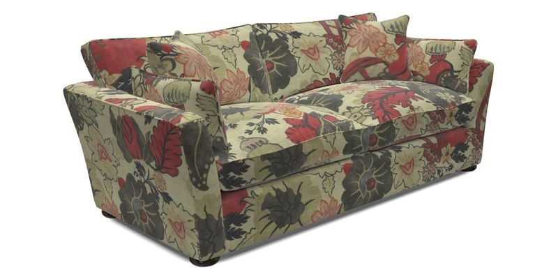 Aldeburgh 3 Seater Sofa in Cloth 22 Bayadere Seal with Scatters in Bayadere & Barcode Seal