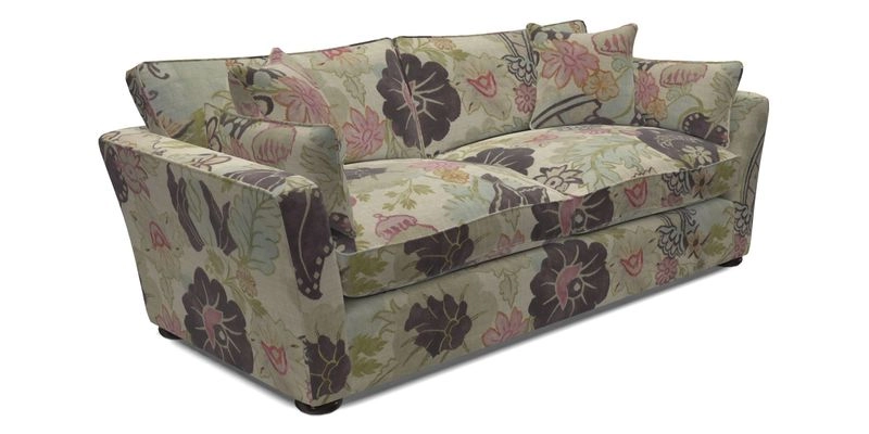 Aldeburgh 3 Seater Sofa in Cloth 22 Bayadere Seal with Scatters in Bayadere & Barcode Seal