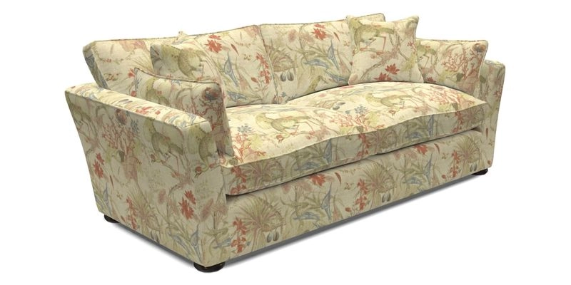 Aldeburgh 3 Seater Sofa in Cloth 22 Bayadere Seal with Scatters in Bayadere & Barcode Seal