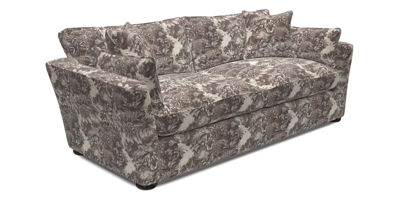Aldeburgh 3 Seater Sofa in Cloth 22 Bayadere Seal with Scatters in Bayadere & Barcode Seal