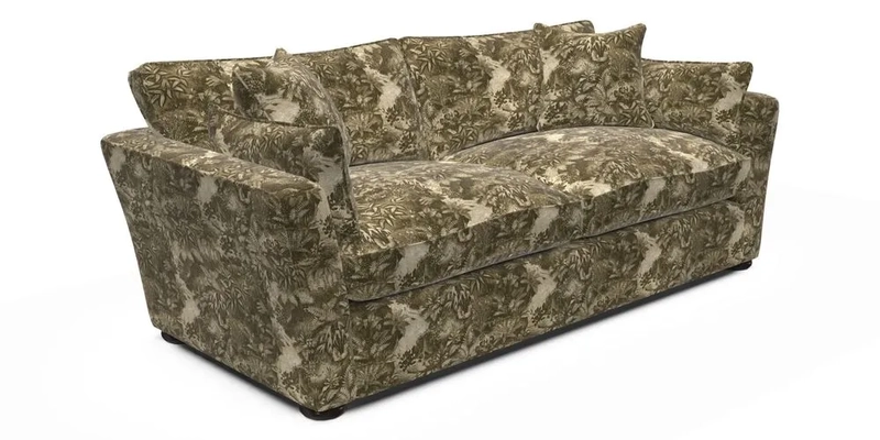 Aldeburgh 3 Seater Sofa in Cloth 22 Bayadere Seal with Scatters in Bayadere & Barcode Seal