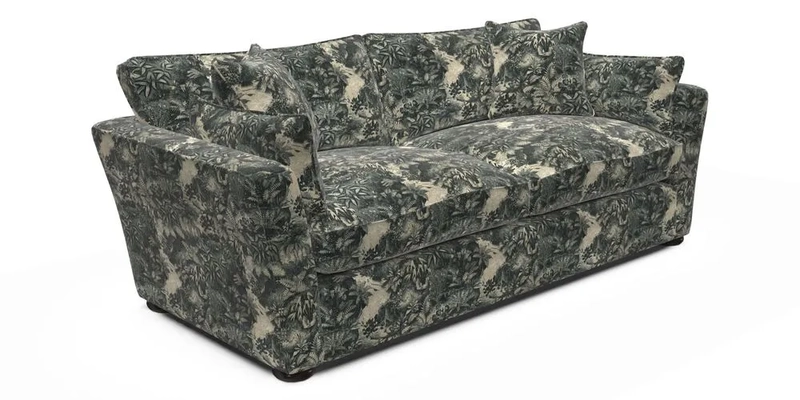Aldeburgh 3 Seater Sofa in Cloth 22 Bayadere Seal with Scatters in Bayadere & Barcode Seal