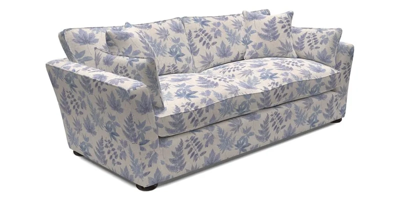 Aldeburgh 3 Seater Sofa in Cloth 22 Bayadere Seal with Scatters in Bayadere & Barcode Seal