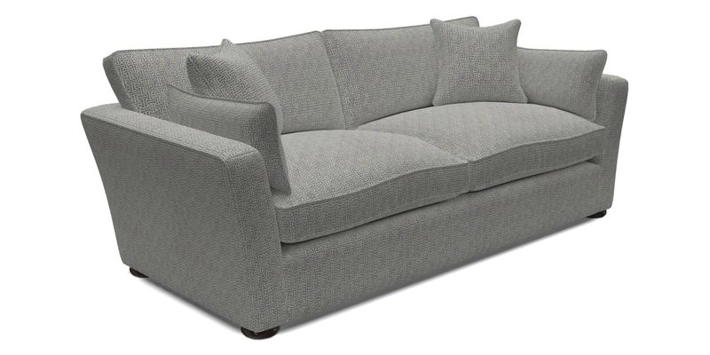 Aldeburgh 3 Seater Sofa in Cloth 22 Bayadere Seal with Scatters in Bayadere & Barcode Seal