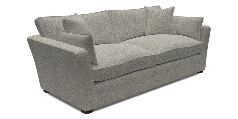 Aldeburgh 3 Seater Sofa in Cloth 22 Bayadere Seal with Scatters in Bayadere & Barcode Seal