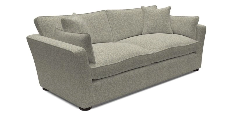 Aldeburgh 3 Seater Sofa in Cloth 22 Bayadere Seal with Scatters in Bayadere & Barcode Seal