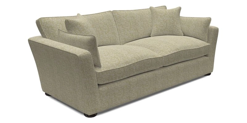 Aldeburgh 3 Seater Sofa in Cloth 22 Bayadere Seal with Scatters in Bayadere & Barcode Seal