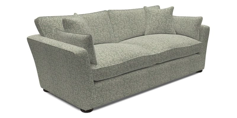 Aldeburgh 3 Seater Sofa in Cloth 22 Bayadere Seal with Scatters in Bayadere & Barcode Seal