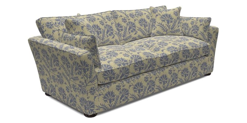 Aldeburgh 3 Seater Sofa in Cloth 22 Bayadere Seal with Scatters in Bayadere & Barcode Seal