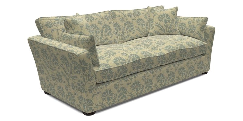 Aldeburgh 3 Seater Sofa in Cloth 22 Bayadere Seal with Scatters in Bayadere & Barcode Seal