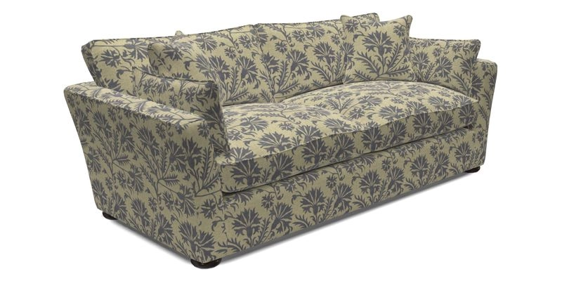 Aldeburgh 3 Seater Sofa in Cloth 22 Bayadere Seal with Scatters in Bayadere & Barcode Seal