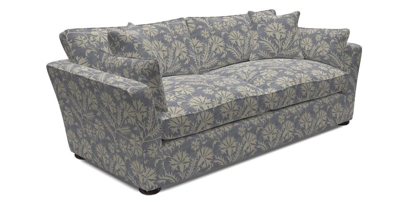 Aldeburgh 3 Seater Sofa in Cloth 22 Bayadere Seal with Scatters in Bayadere & Barcode Seal