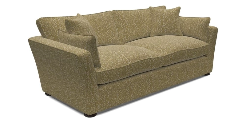 Aldeburgh 3 Seater Sofa in Cloth 22 Bayadere Seal with Scatters in Bayadere & Barcode Seal