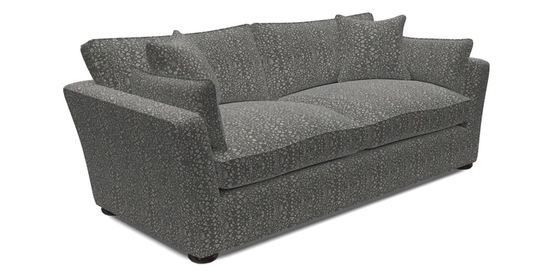 Aldeburgh 3 Seater Sofa in Cloth 22 Bayadere Seal with Scatters in Bayadere & Barcode Seal