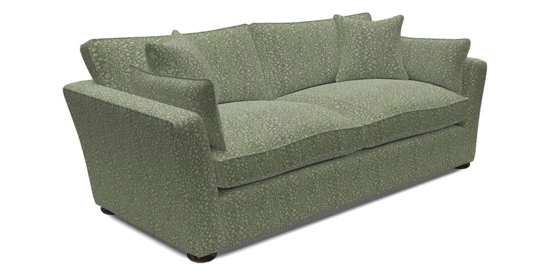 Aldeburgh 3 Seater Sofa in Cloth 22 Bayadere Seal with Scatters in Bayadere & Barcode Seal