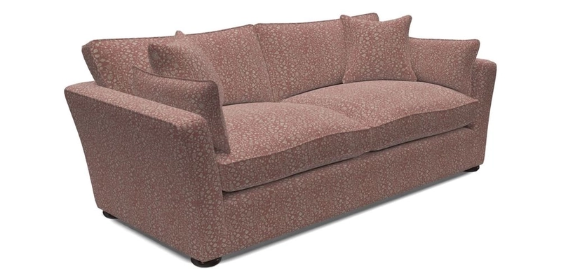 Aldeburgh 3 Seater Sofa in Cloth 22 Bayadere Seal with Scatters in Bayadere & Barcode Seal