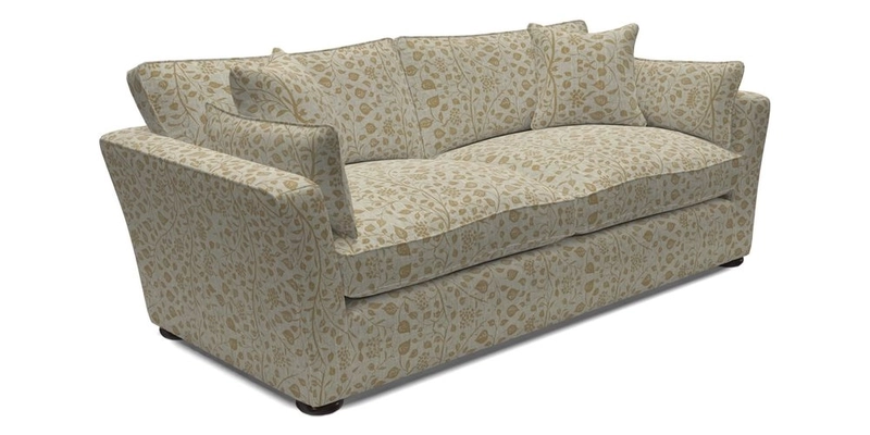Aldeburgh 3 Seater Sofa in Cloth 22 Bayadere Seal with Scatters in Bayadere & Barcode Seal