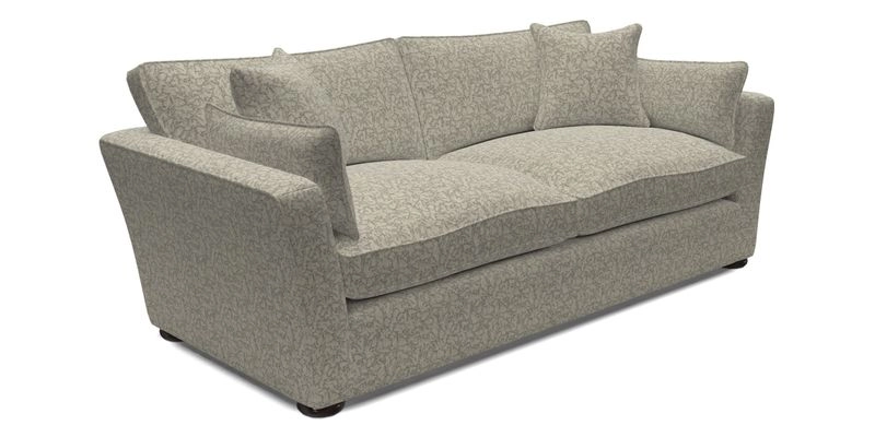 Aldeburgh 3 Seater Sofa in Cloth 22 Bayadere Seal with Scatters in Bayadere & Barcode Seal