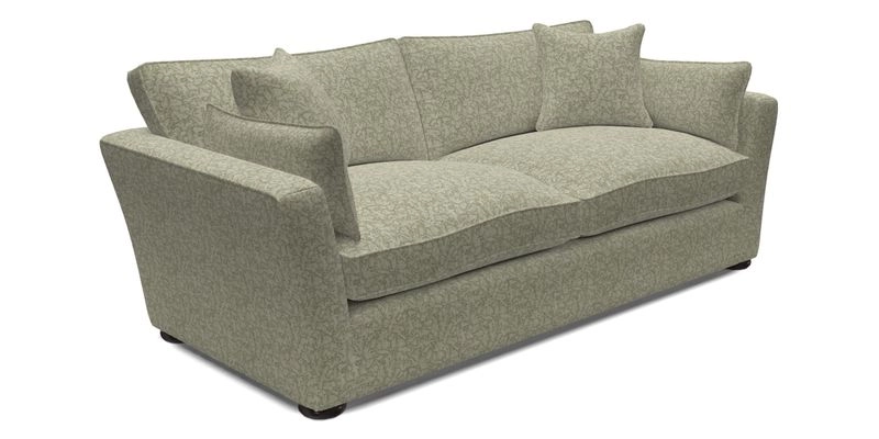 Aldeburgh 3 Seater Sofa in Cloth 22 Bayadere Seal with Scatters in Bayadere & Barcode Seal