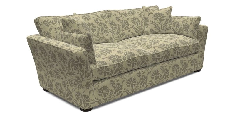 Aldeburgh 3 Seater Sofa in Cloth 22 Bayadere Seal with Scatters in Bayadere & Barcode Seal