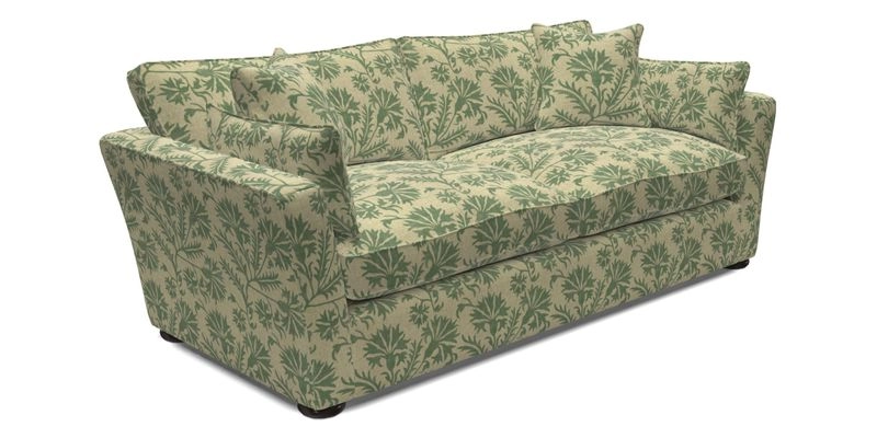 Aldeburgh 3 Seater Sofa in Cloth 22 Bayadere Seal with Scatters in Bayadere & Barcode Seal