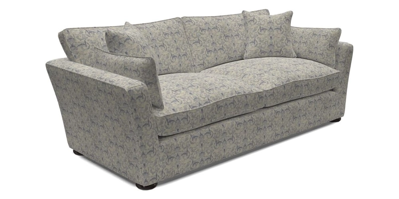 Aldeburgh 3 Seater Sofa in Cloth 22 Bayadere Seal with Scatters in Bayadere & Barcode Seal
