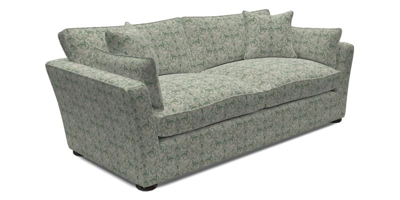 Aldeburgh 3 Seater Sofa in Cloth 22 Bayadere Seal with Scatters in Bayadere & Barcode Seal